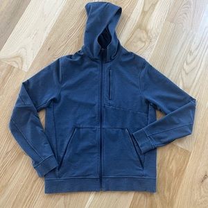 Lululemon Mens Navy Blue City Sweat Zip Hoodie.  Size Large